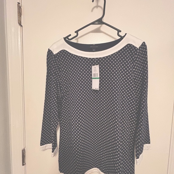 Tommy Hilfiger Blue and White Polka Dot Blouse - Picture 1 of 7